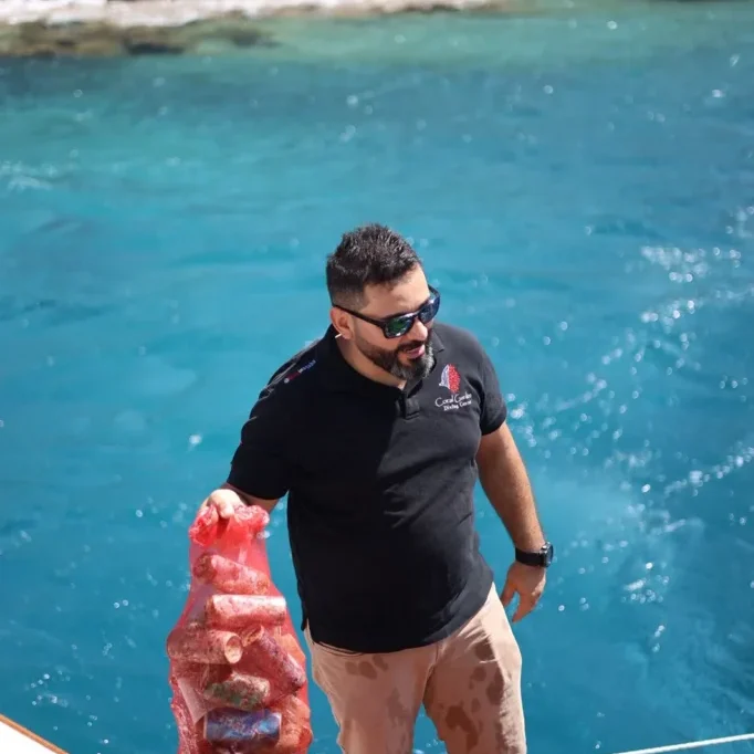 meausre the waste from cleanup dive